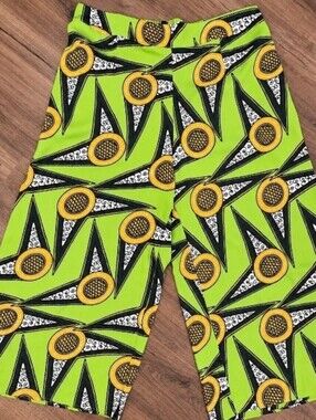 Ashro Green African Print Wide Leg Palazzo Pants Geometric